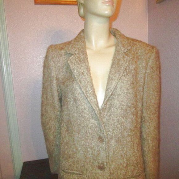 Vtg Helene Sidel Wool Blazer Size 12 Jacket Pockets Union Label Old Money 70s - Picture 2 of 12